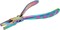 The Beadsmith Chroma Series Flat Nose Pliers, 5.5" (140mm) with Hardened Stainless-steel Head, Rainbow Titanium Coating, Contoured Comfort Grip Handle and Double-leaf Spring, Tool for Jewelry Making